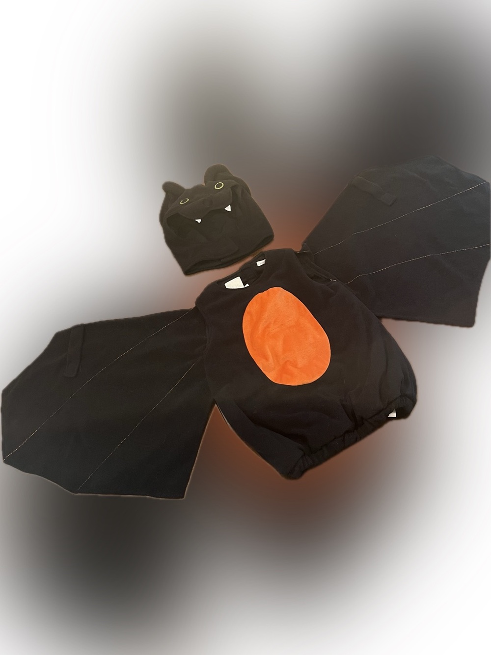Pottery Barn Kids Black Halloween Bat Costume with Wings and Hood Size 2T-3T